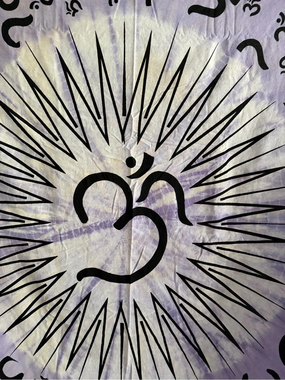 Purple OM Mandala Tapestry Wall Hanging